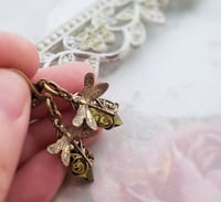 Image 3 of Olivine dragonfly earrings, Belle Epoque insect earrings