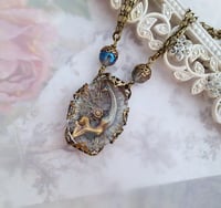 Image 4 of Mermaid Necklace - Art Nouveau Siren Pendant - Handcrafted Unique Jewelry