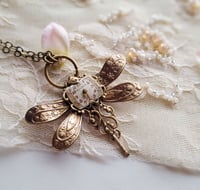 Image 3 of Steampunk Dragonfly Necklace, Neo Victorian steampunk necklace