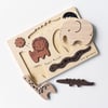 Wee Gallery Safari Animals Wooden Tray Puzzle