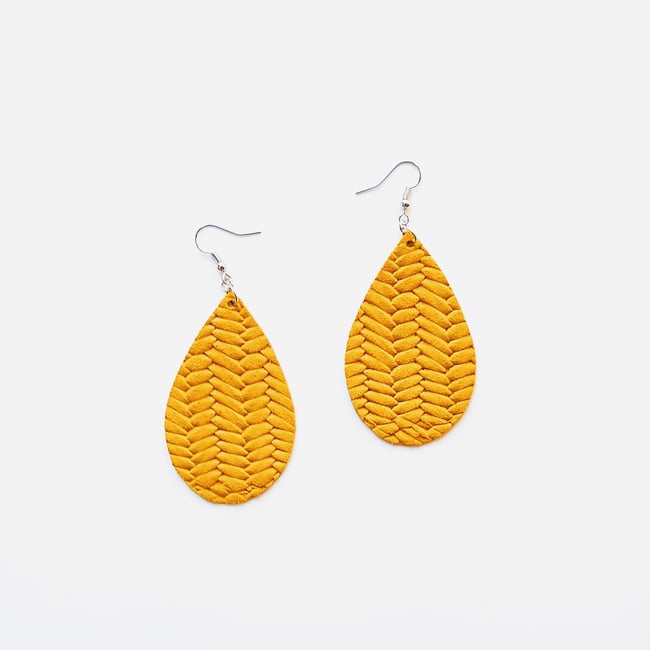Dehlia Woven Suede Earrings