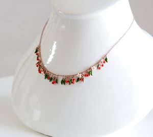 Image of Collier Cerises Summer Time - Doré Or Rose