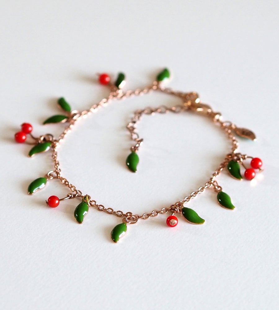 Image of Bracelet Le Temps des Cerises - Doré Or Rose