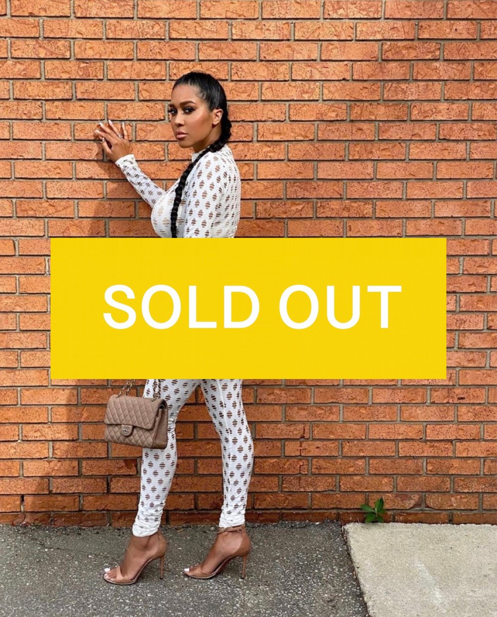 Image of WHITE MESH CUT-OUT 2-PIECE SET (MEDIUM)