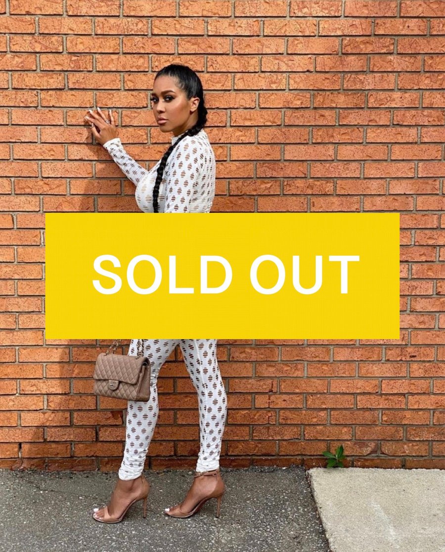Image of WHITE MESH CUT-OUT 2-PIECE SET (MEDIUM)