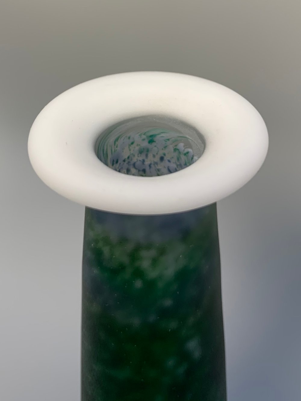 Small Vase ( Translucent Green, Skyline, White )