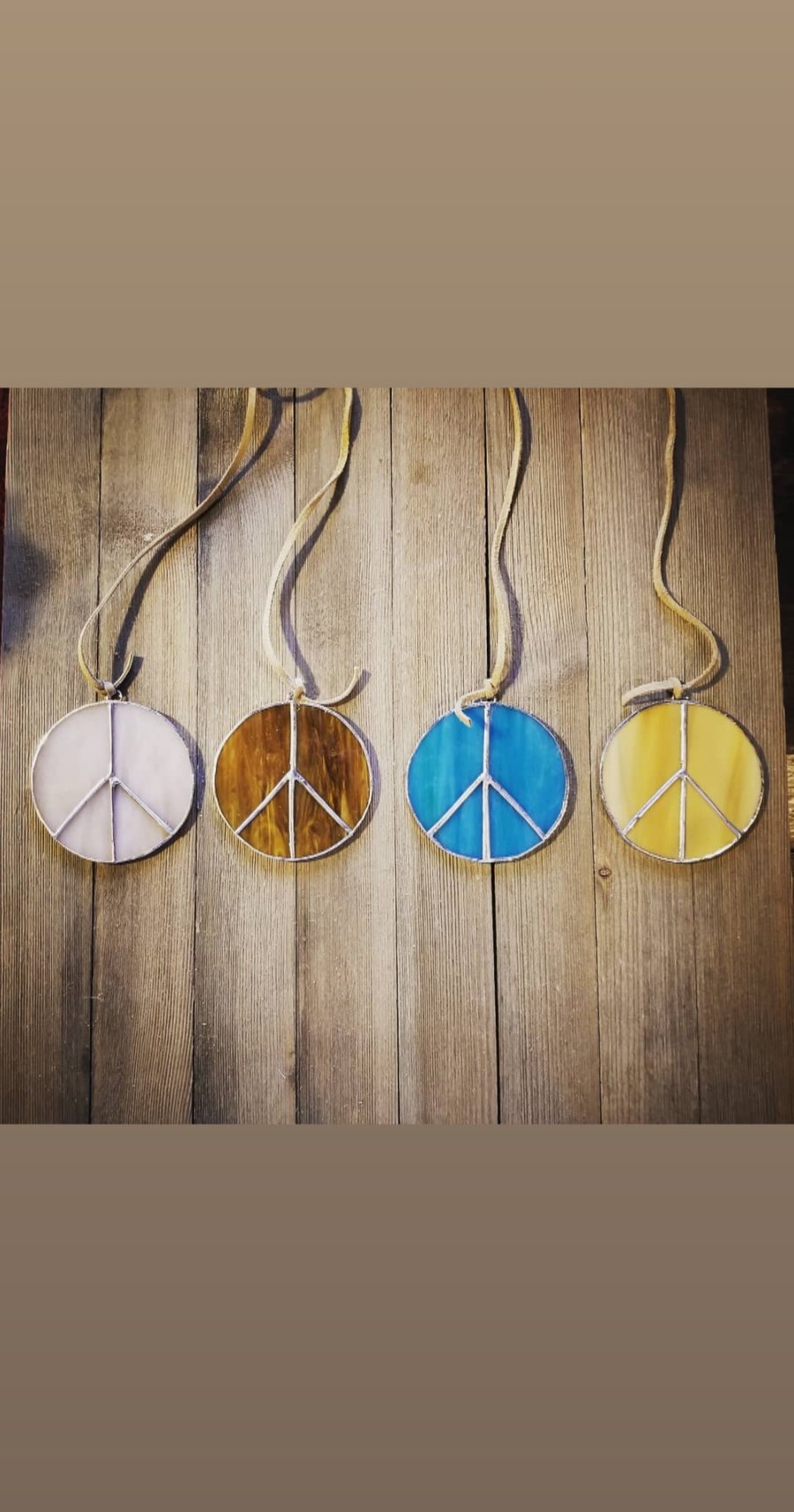 Image of Peace sign-stained glass