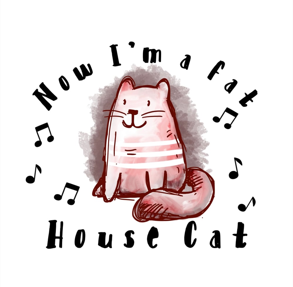 Image of Fat House Cat Sticker 