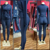 Image 1 of HONEY COMB NAVY 2 PIECE JACKET COMBO SET