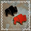 Perfect Pairs • Black and Red Rust Bison