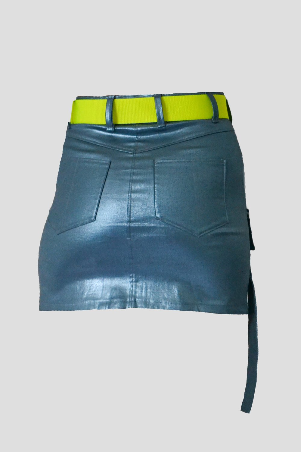 Image of Blue Metalic skirt