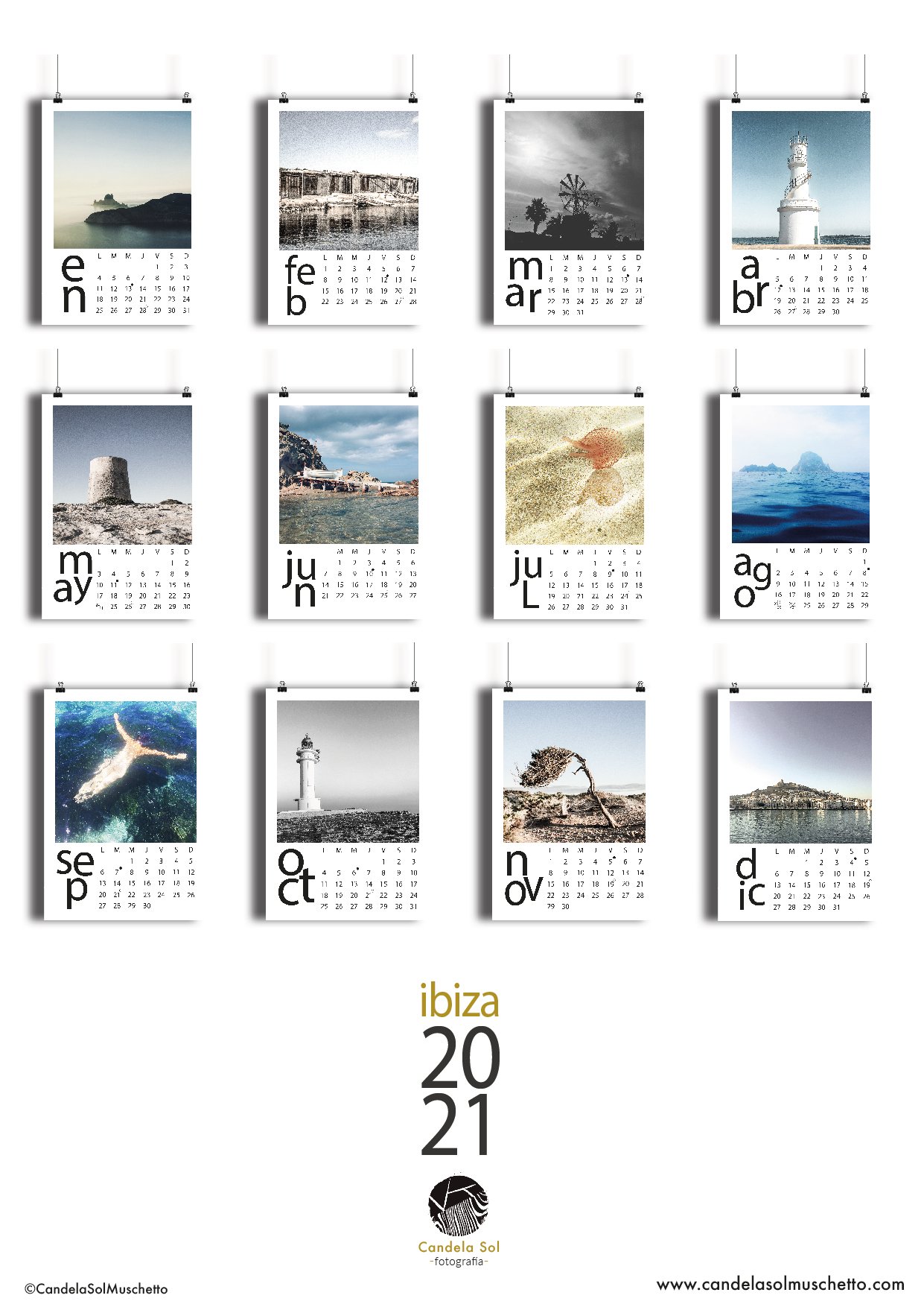 Calendario 2021 Ibiza Formentera Candela Sol ibiza calendario 2021
