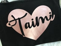Image 4 of Metallic heart make up bag (medium size)