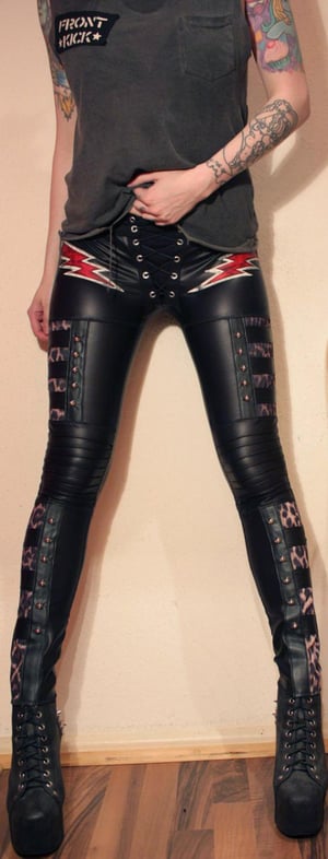 Image of Pants with leopard and lightningbolts