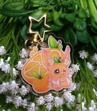 Image 2 of Orange Fruit Bat 2inch Keychain