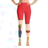 Image 1 of Red faceless dolls Leggings Gifinas