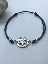 Image 2 of Fuck Cancer Skull Coin Bracelet 