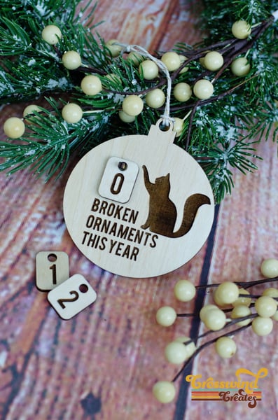 Image of Bad Kitty Broken Ornament 