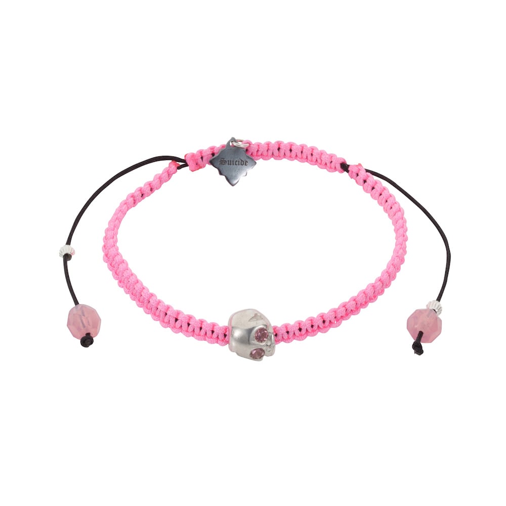 Image of Baby Skull Pink Friendship Bracelet