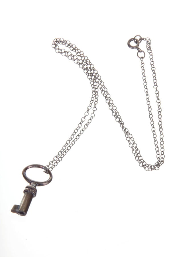 Image of Small Key Sterling Silver Pendant on Chain