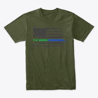 Image 2 of BLUE/GREEN LINE ~ SUPPORT YOUR LAW ENFORCEMENT TEE