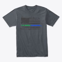 Image 4 of BLUE/GREEN LINE ~ SUPPORT YOUR LAW ENFORCEMENT TEE