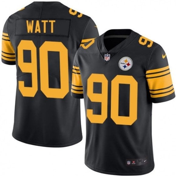 Image of Tj WATT Steelers black color rush jersey