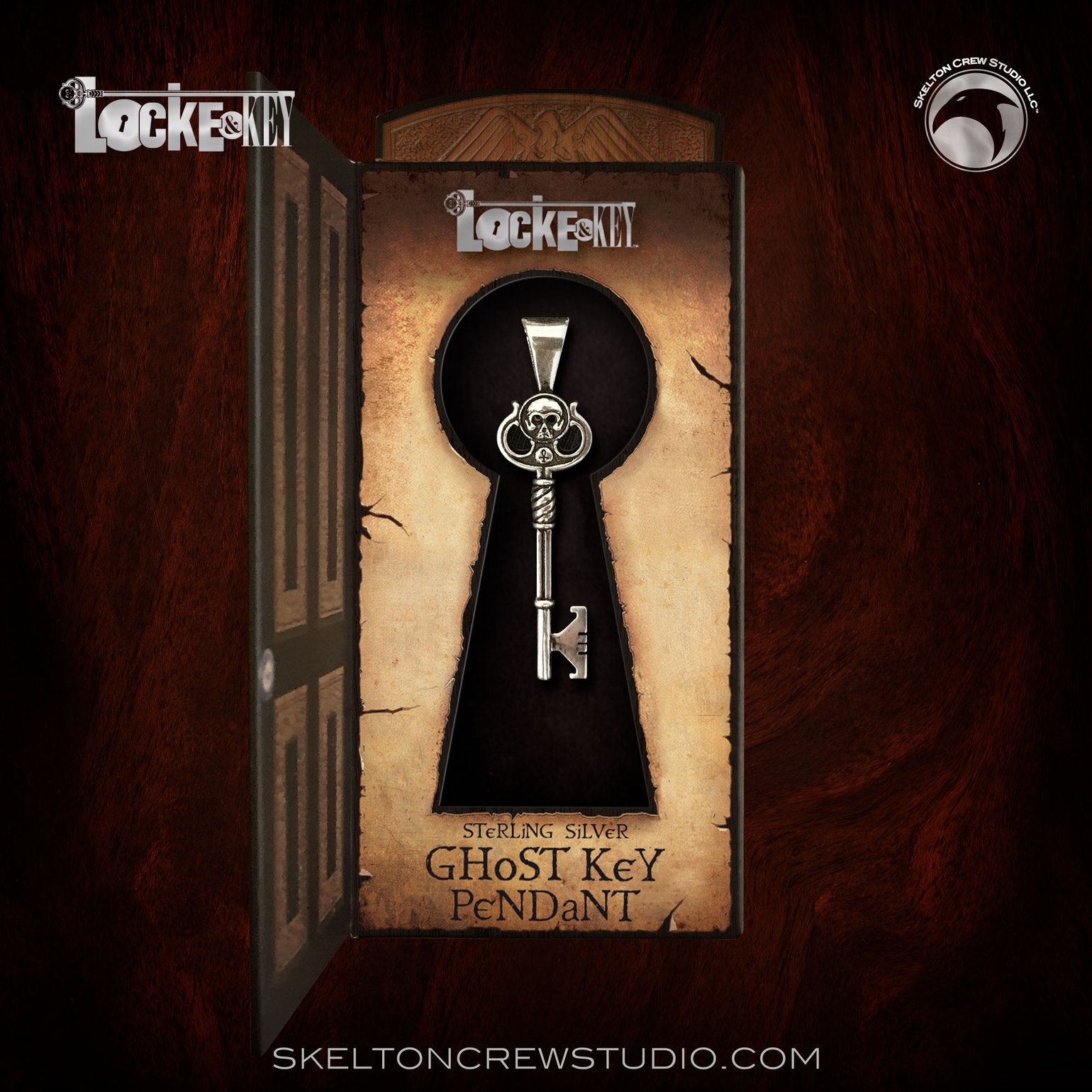 Image of Locke & Key: Sterling Silver Ghost Key Pendant!