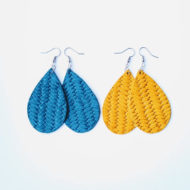 Dehlia Woven Suede Earrings