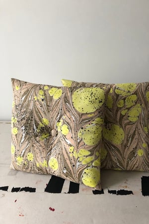Image of Button Pillow - Lemon Drop (originally $58)