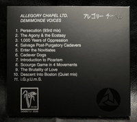 Image 3 of Allegory Chapel Ltd. "Demimonde Voices" CD [CH-359]