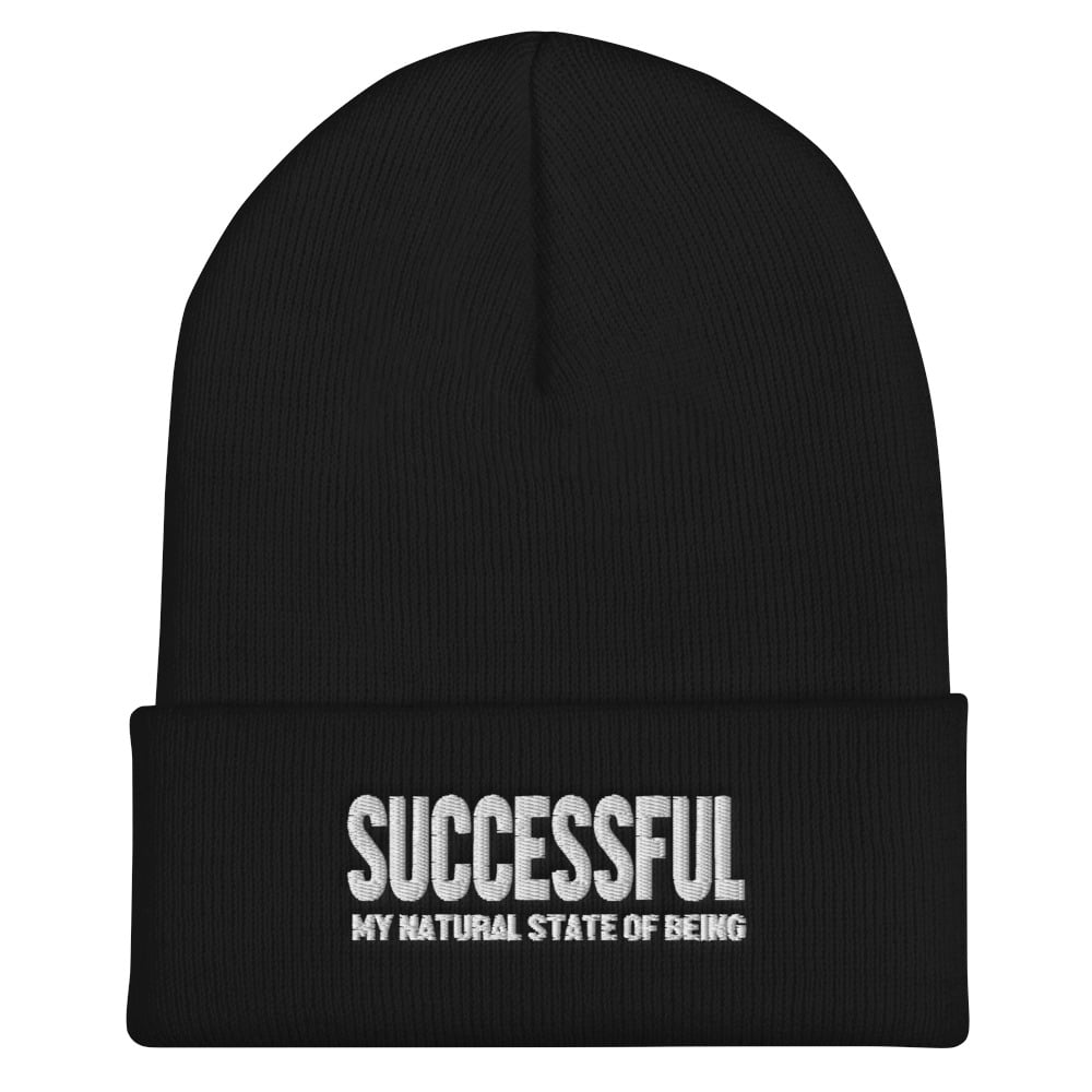Successful Embroidered Beanie -(Black/Navy/Green)