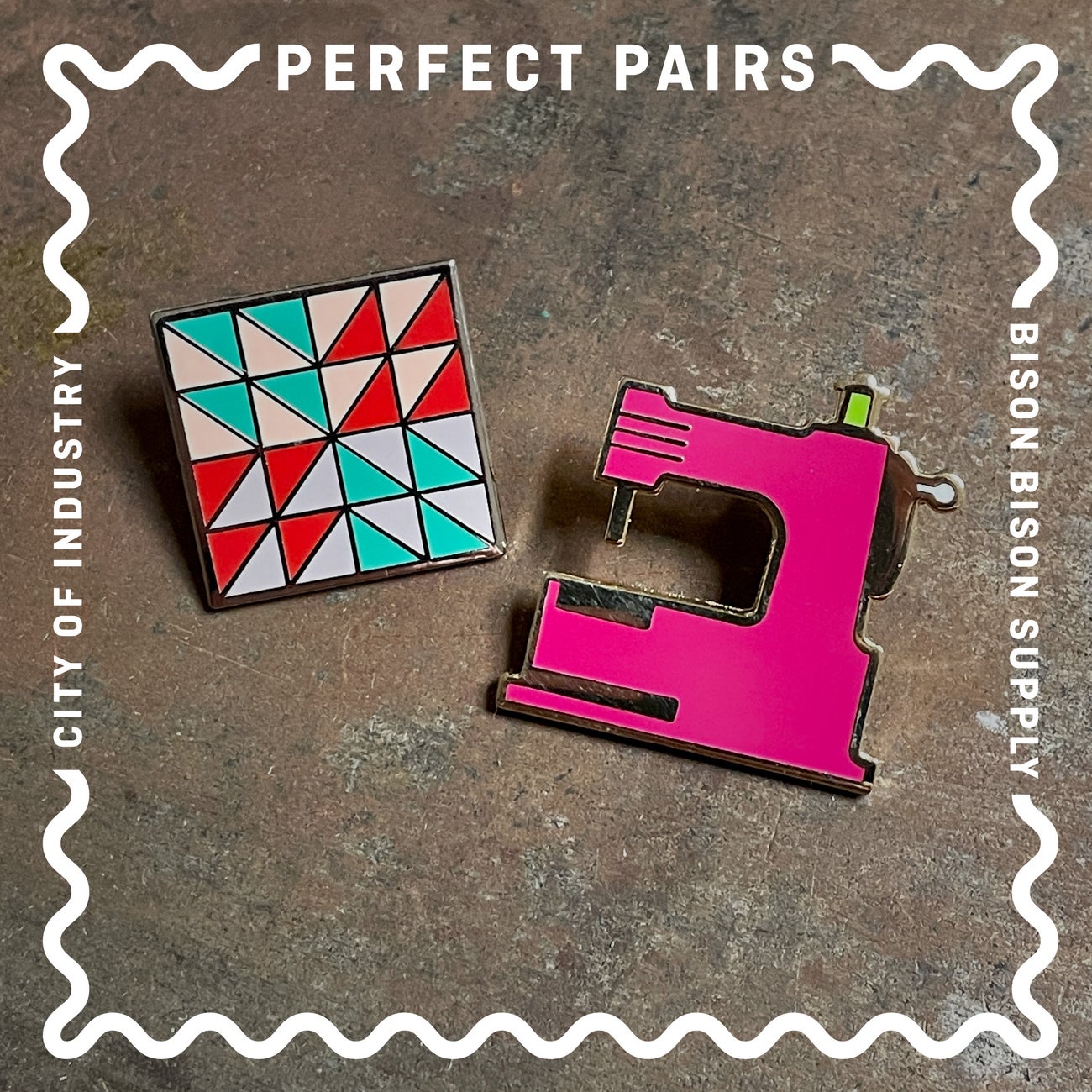 Image of Perfect Pairs: Sewing Machine + Quilt Block