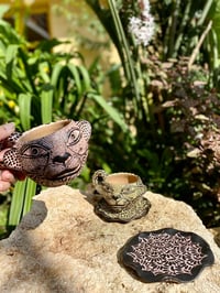 Image 3 of Pink jaguar coffee mug & saucer
