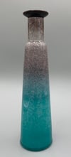 Medium narrow vase ( Aqua, light pink, brown ) 