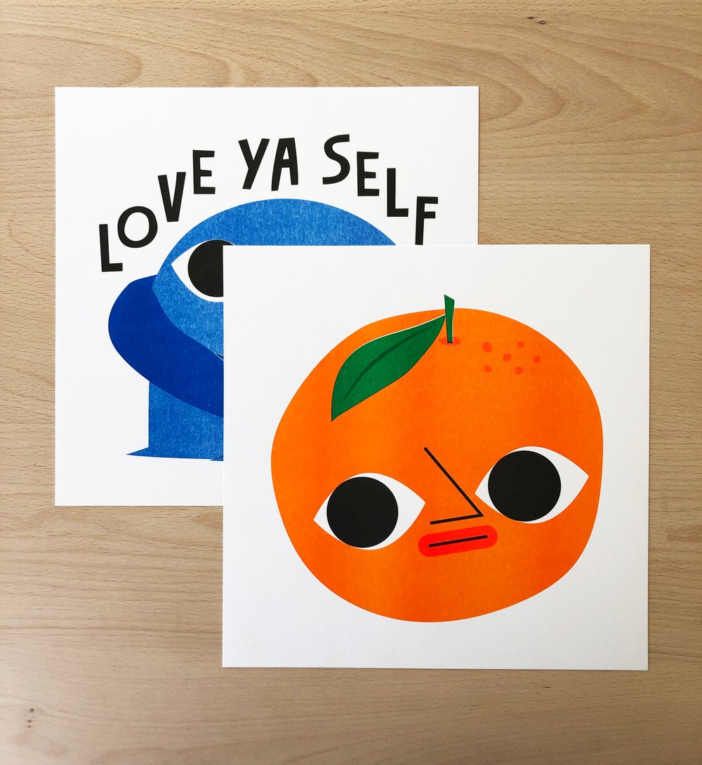 Image of Orange boi - Square Print