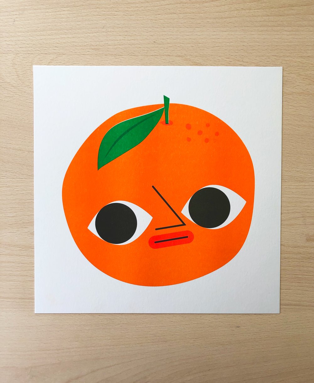 Image of Orange boi - Square Print