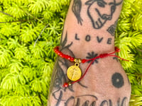 Image 2 of Red bead Jesus bracelet 