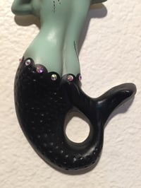 Image 4 of Long Ponytail Frankenstein Wall Mermaid with Resin Glitter Bubbles