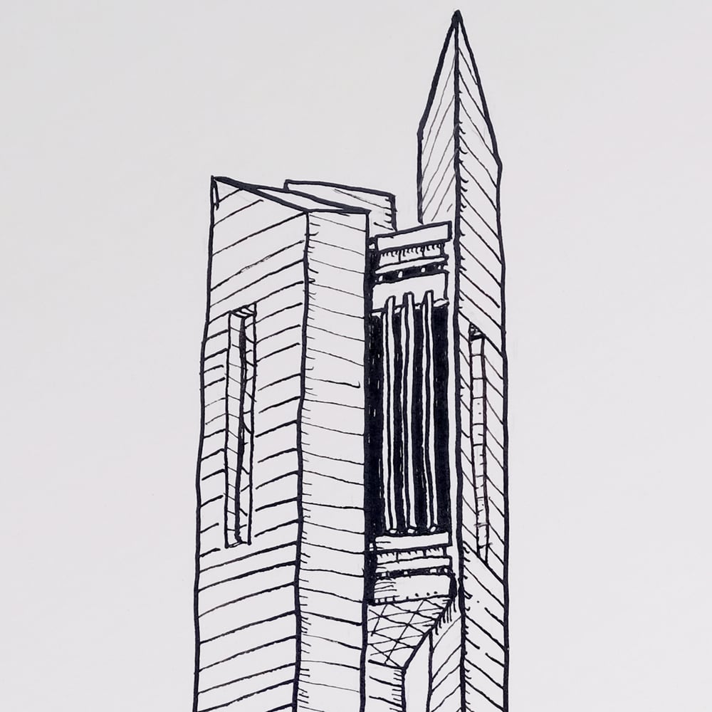 Image of An Original drawing of the National Carillon, Canberra