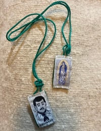 Image 2 of Malverde saint of narcos & Guadalupe necklace 