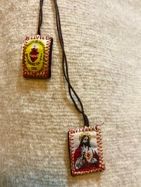 Image 1 of Talisman sagrado corazon Jesus necklace 