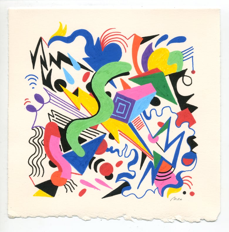 Image of "Electrilateral #1" original work on paper