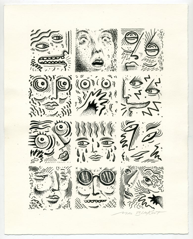Image of "Many Faces 2020 #2" original drawing