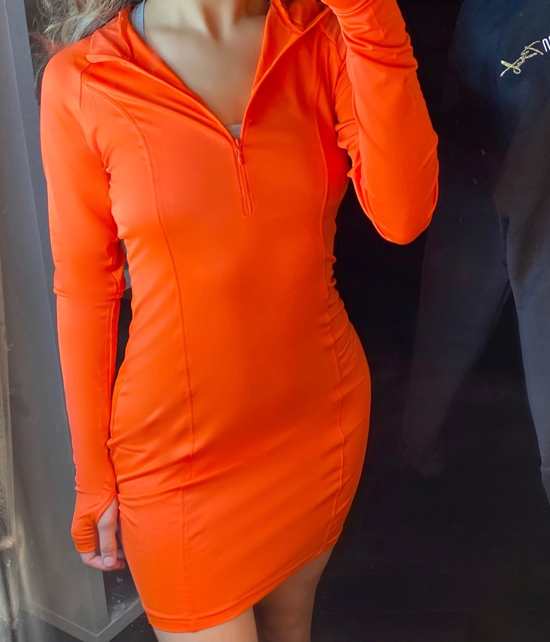 neon orange bodycon