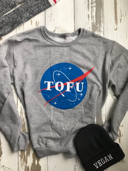 Image of NASA Tofu Oxford grey sweatshirt
