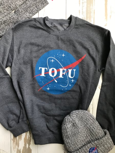 Image of NASA tofu dark heather sweatshirt 
