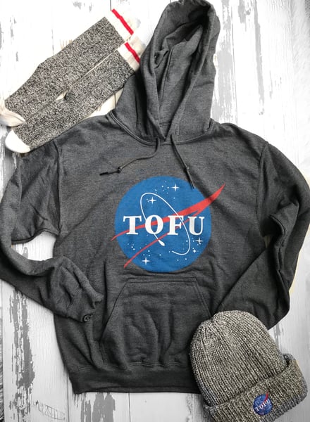 Image of Tofu Hoodie unisex (grey and black)