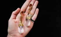 Image 1 of Clear Quartz pendant  Earweights 