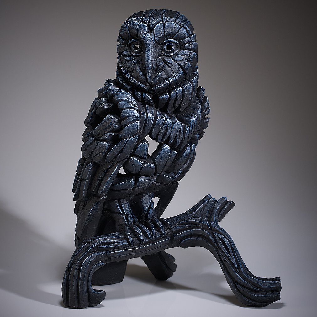 Edge Sculpture "Barn Owl - Black"